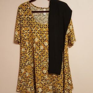 LulaRoe outfit 3XL Perfect T Black TC leggings